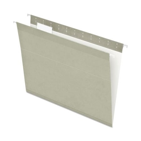 Tops Business Forms Pendaflex, COLORED REINFORCED HANGING FOLDERS, LETTER SIZE, 1/5-CUT TAB, GRAY, 25PK 415215GRA